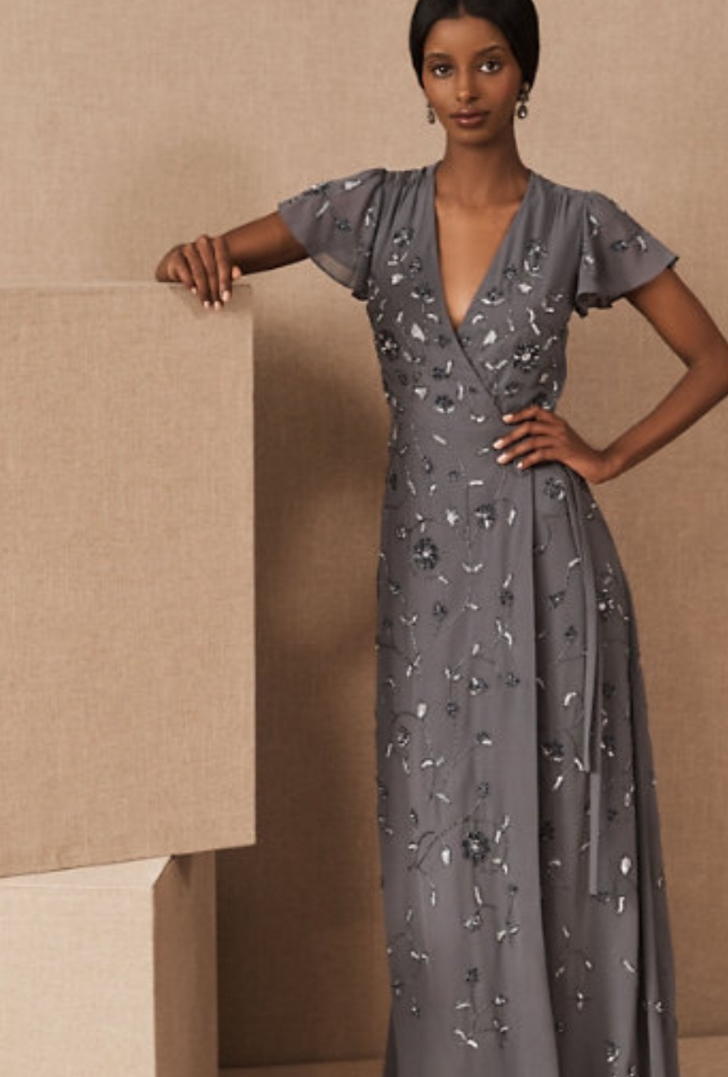 New Bhldn Plymouth Beaded Dress/Gown Formal